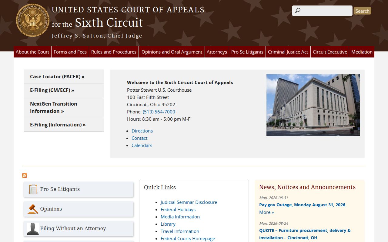 Watauga court docket Sixth Circuit federal appeal distinction